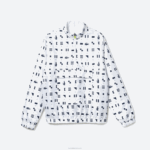 Lacoste jaqueta de tênis reversível repelente à água esportiva homens branco azul marinho 0l3 88BL1237 - Image 5