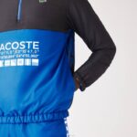 Lacoste jaqueta de tênis reversível repelente à água esportiva homens branco preto azul sbm 88BL1236 - Image 3
