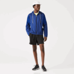 Lacoste jaqueta de zíper de náilon embalável esportiva homens mq preto azul 88BL1306 - Image 6