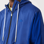Lacoste jaqueta de zíper de náilon embalável esportiva homens mq preto azul 88BL1306 - Image 8