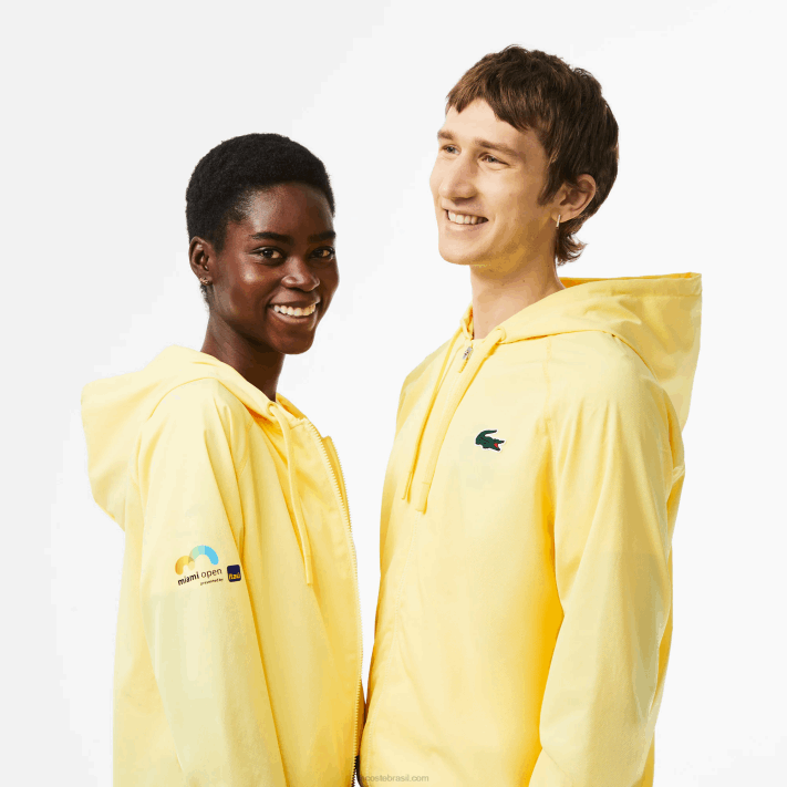 Lacoste jaqueta esporte miami edição aberta homens amarelo 107 88BL397 - Image 2