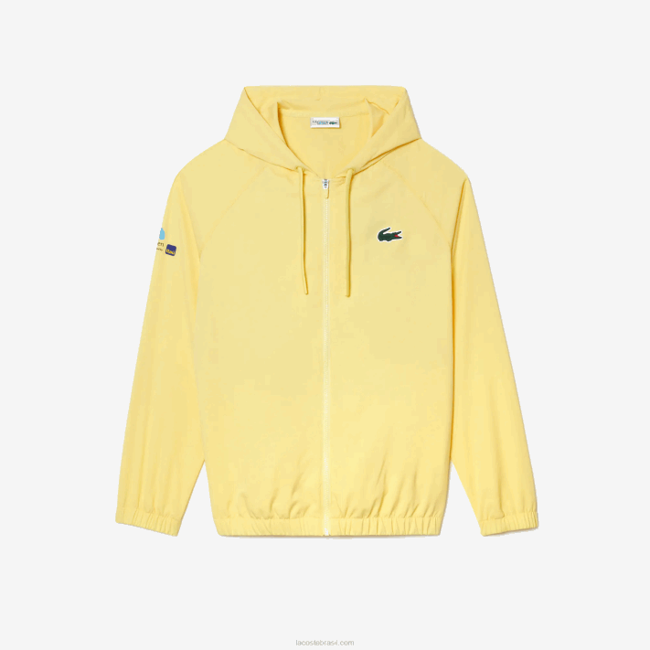 Lacoste jaqueta esporte miami edição aberta homens amarelo 107 88BL397 - Image 4