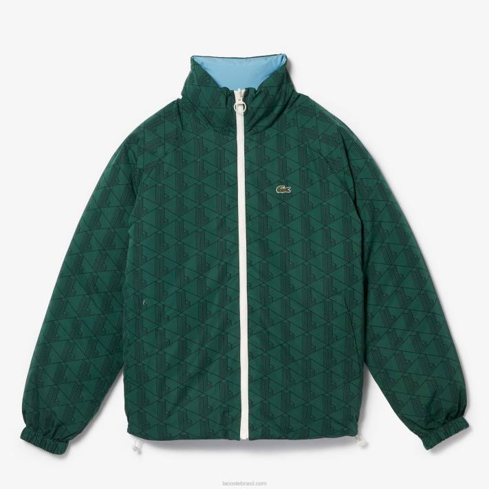 lacoste_jaqueta_reversivel_repelente_de_agua_homens_verde_d1r_88bl1226.jpg Lacoste jaqueta reversível repelente de água homens verde d1r 88BL1226 - Image 1