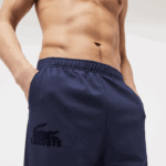 Lacoste joggers de lã de algodão homens azul marinho 423 88BL1477 - Image 4