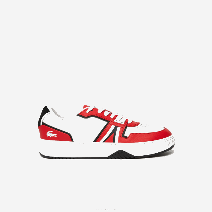 lacoste_l001_tenis_de_couro_com_contraste_de_cores_homens_vermelho_branco_17k_88bl1853.png Lacoste l001 tênis de couro com contraste de cores homens vermelho branco 17k 88BL1853 - Image 1