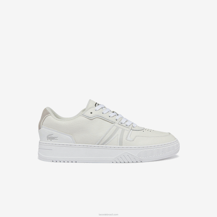 Lacoste l001 tênis de couro homens branco e off white 65t 88BL1839 - Image 1