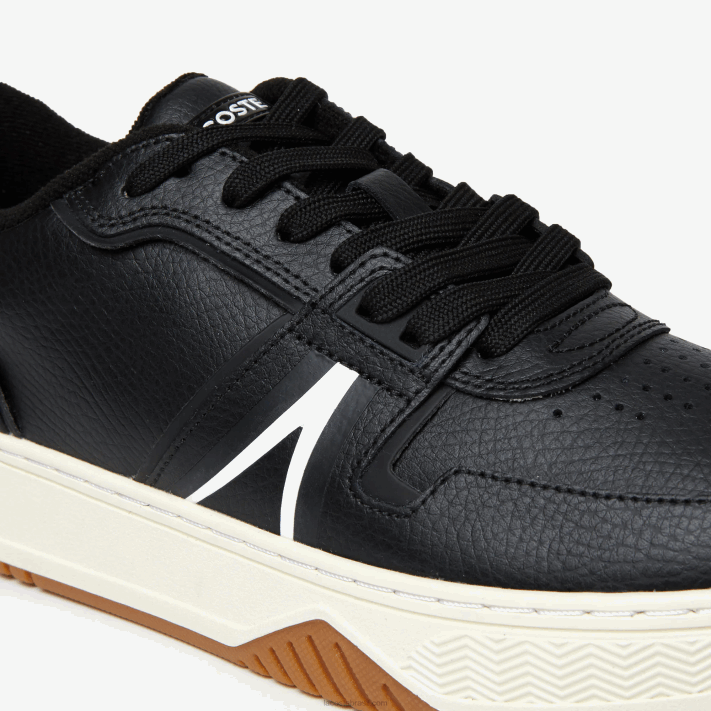 Lacoste l001 tênis de salto alto em couro homens preto e off white 454 88BL1881 - Image 6