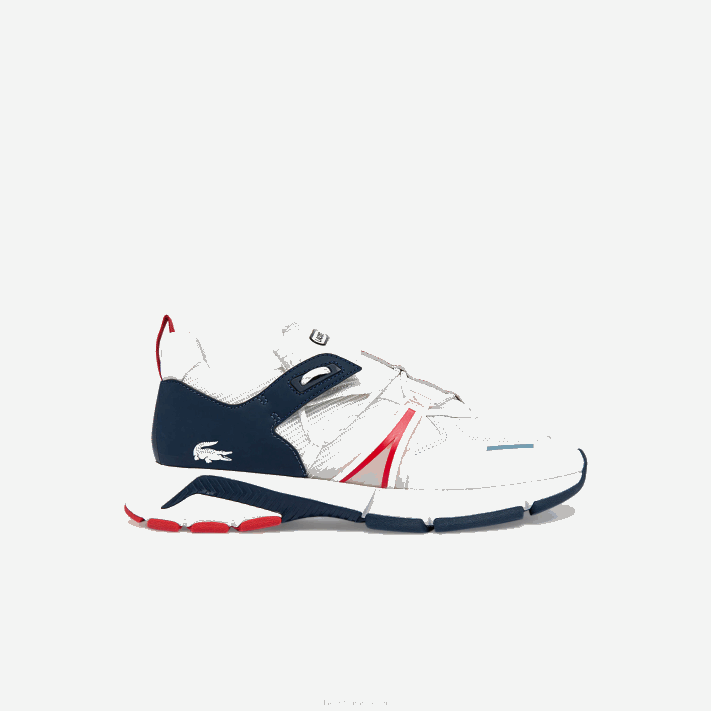 Lacoste l003 sapatilhas têxteis homens branco/marinho e vermelho 407 88BL1799 - Image 1