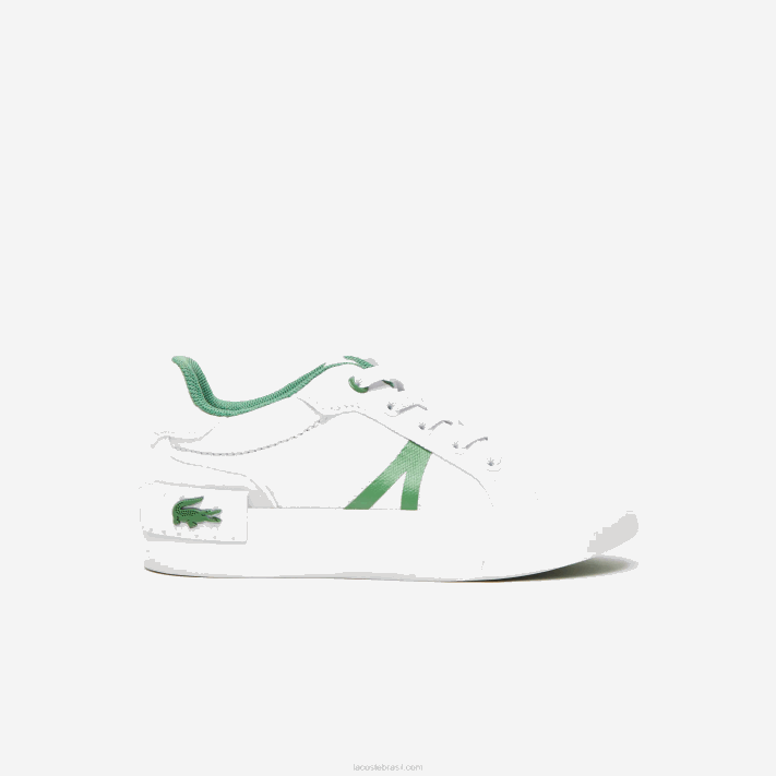 lacoste_l004_sapatilhas_texteis_bebes_branco_verde_082_88bl2933.png Lacoste l004 sapatilhas têxteis bebês branco/verde 082 88BL2933 - Image 1