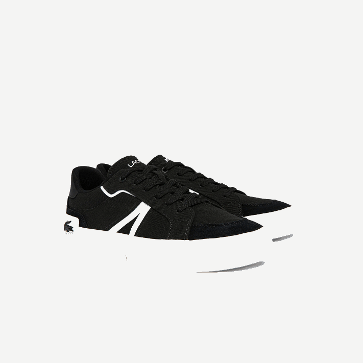 Lacoste l004 tênis de lona homens preto e branco 312 88BL1801 - Image 2