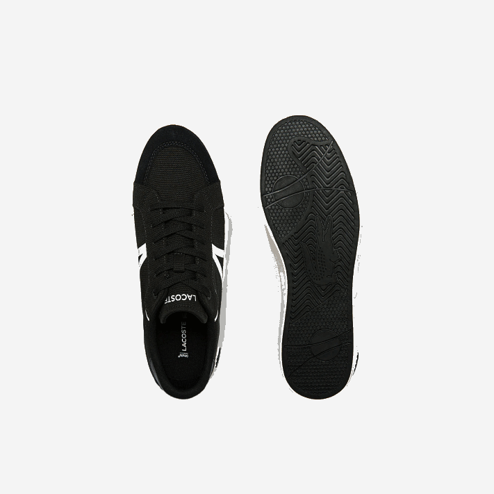 Lacoste l004 tênis de lona homens preto e branco 312 88BL1801 - Image 4