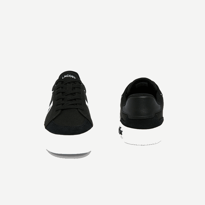 Lacoste l004 tênis de lona homens preto e branco 312 88BL1801 - Image 5