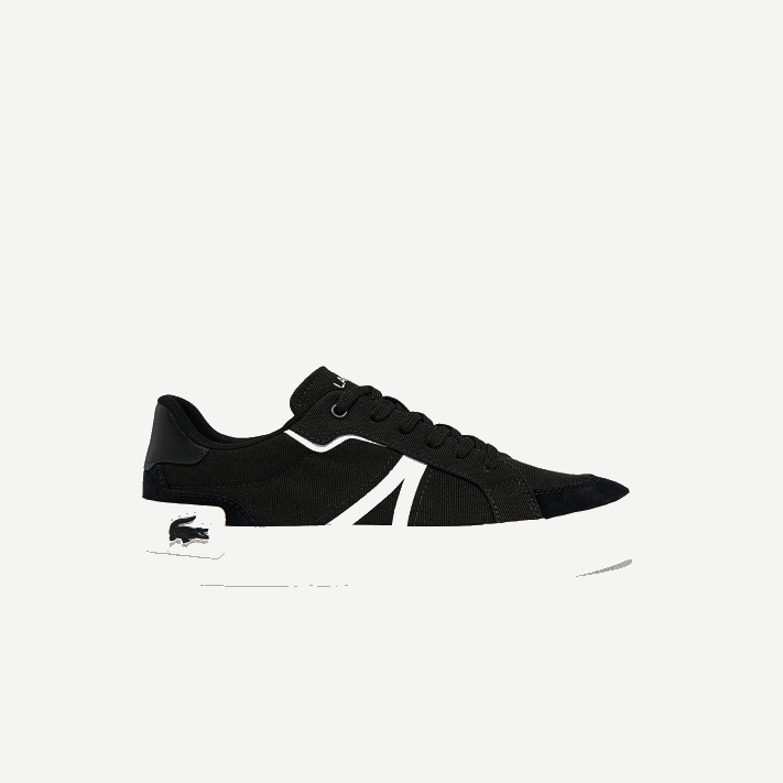 lacoste_l004_tenis_de_lona_homens_preto_e_branco_312_88bl1801.png Lacoste l004 tênis de lona homens preto e branco 312 88BL1801 - Image 1