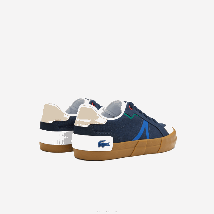 Lacoste l004 tênis sola de goma têxtil homens goma de mascar gu1 88BL1856 - Image 3