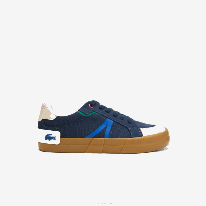 Lacoste l004 tênis sola de goma têxtil homens goma de mascar gu1 88BL1856 - Image 1