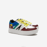 Lacoste l005 tênis de couro homens vinho branco 2h2 88BL1822 - Image 2