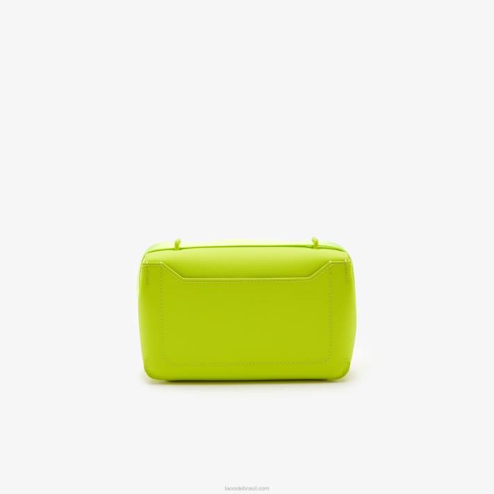 Lacoste l.12.12 bolsa cruzada com fecho de metal mulheres limão k83 88BL2851 - Image 2