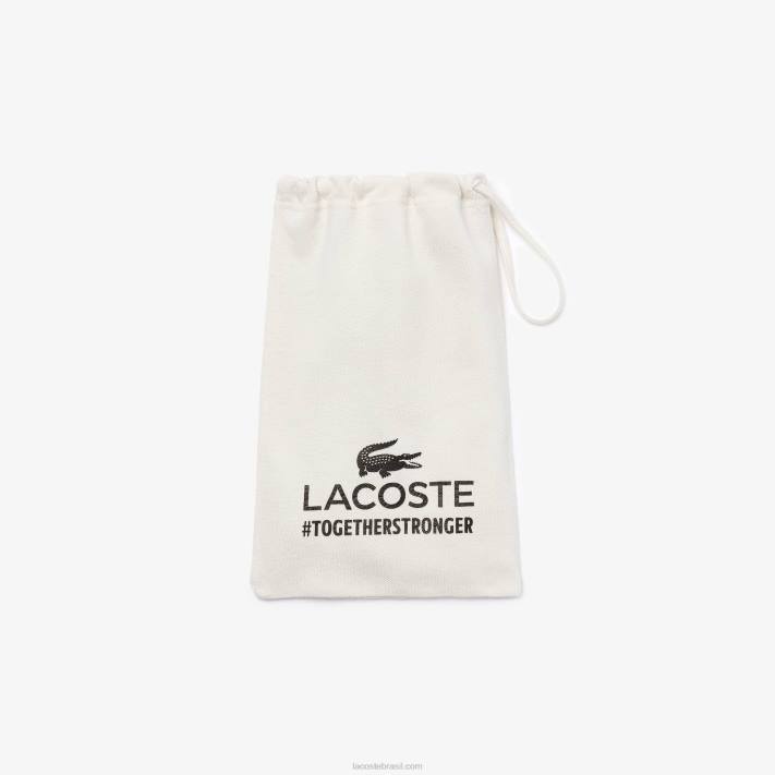 Lacoste l.12.12 máscara de proteção facial piquê de algodão homens azul claro t01 88BL2323 - Image 2