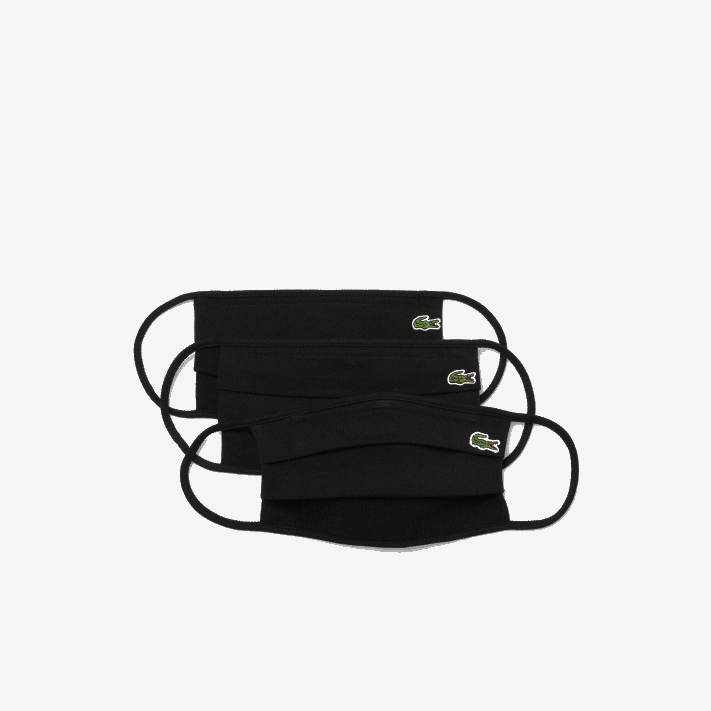Lacoste l.12.12 máscaras faciais pacote com 3 homens preto 031 88BL2262 - Image 1