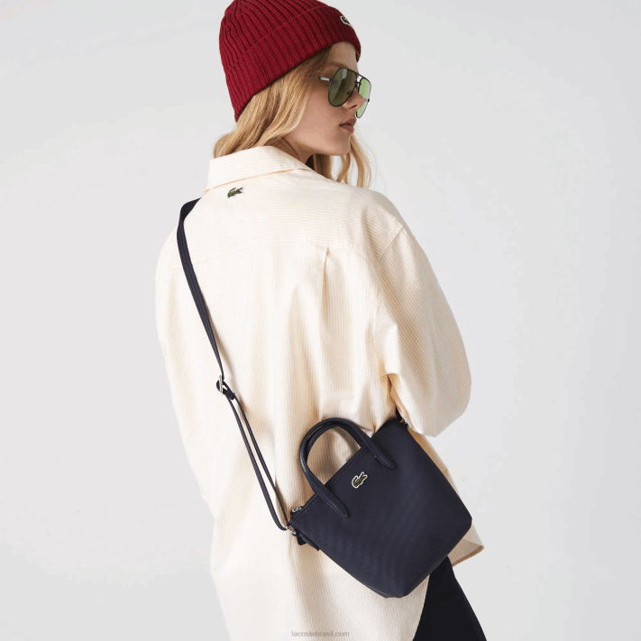lacoste_l_12_12_mini_bolsa_tote_com_ziper_em_lona_revestida_em_petit_pique_mulheres_eclipse_141_88bl2819.png Lacoste l.12.12 mini bolsa tote com zíper em lona revestida em petit pique mulheres eclipse 141 88BL2819 - Image 1