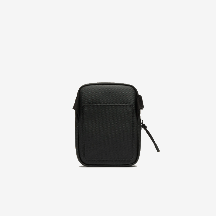 Lacoste l.12.12 pequena bolsa plana com zíper de marca homens preto 000 88BL2008 - Image 3