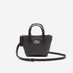 Lacoste l.12.12 sacola de compras com alça removível mulheres preto 000 88BL2886 - Image 3