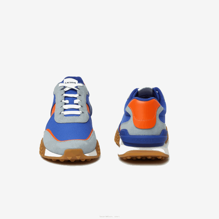 Lacoste l-spin deluxe couro de inverno e sapatos ao ar livre têxteis homens azul laranja ba1 88BL1780 - Image 5