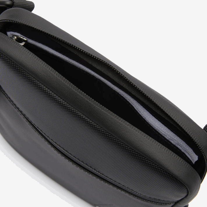 Lacoste lcst bolsa cruzada petit pique com zíper médio homens preto 000 88BL2013 - Image 6