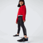Lacoste leggings cintura impressa garotas preto 031 88BL3232