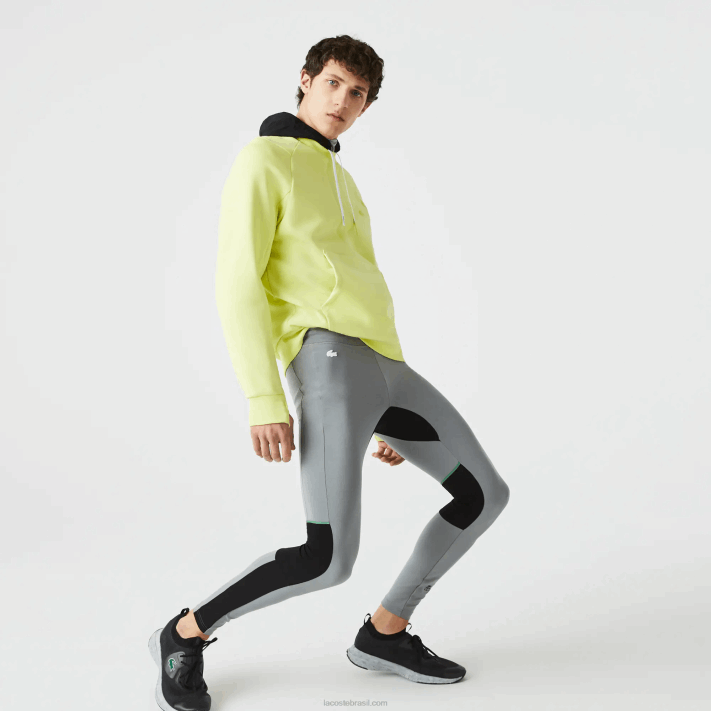Lacoste leggings esportivas homens chine cinza preto branco s1y 88BL1139 - Image 2