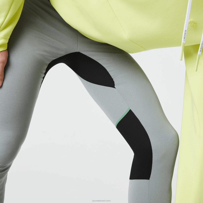 Lacoste leggings esportivas homens chine cinza preto branco s1y 88BL1139 - Image 4
