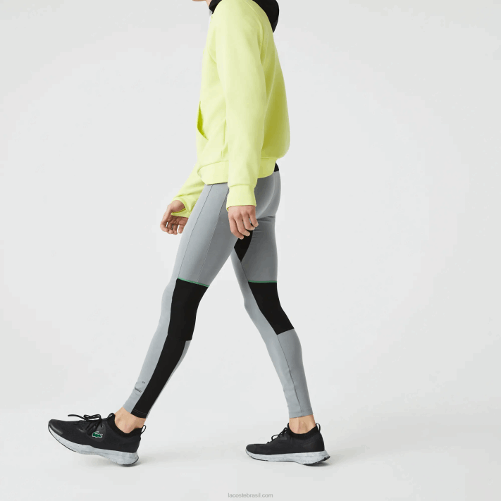 Lacoste leggings esportivas homens chine cinza preto branco s1y 88BL1139 - Image 6