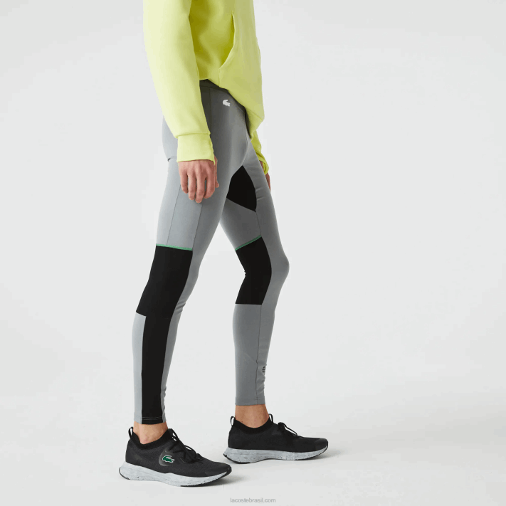 Lacoste leggings esportivas homens chine cinza preto branco s1y 88BL1139 - Image 8