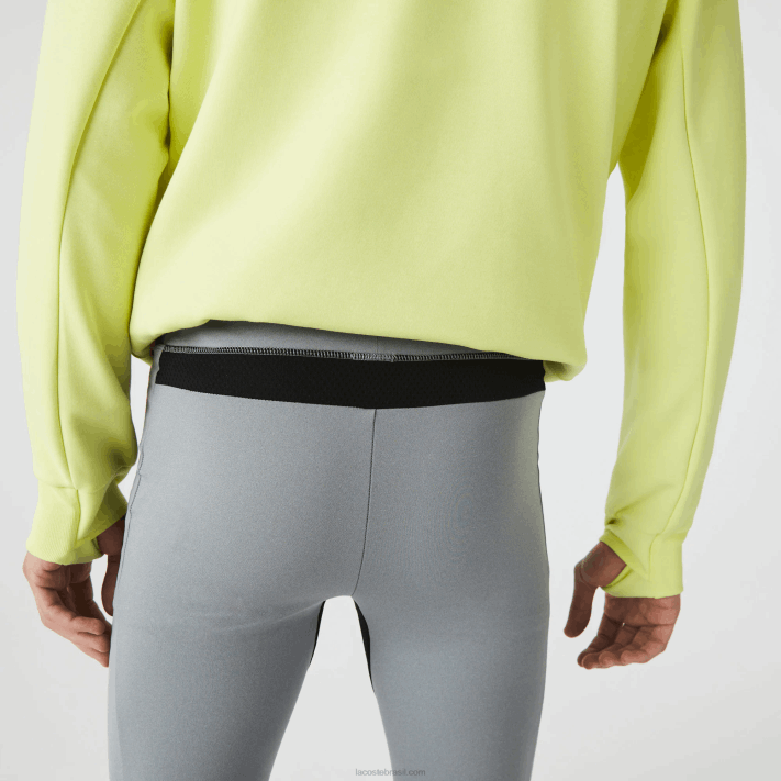 Lacoste leggings esportivas homens chine cinza preto branco s1y 88BL1139 - Image 9