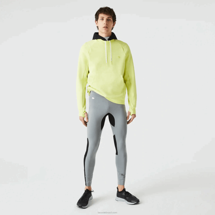 Lacoste leggings esportivas homens chine cinza preto branco s1y 88BL1139 - Image 1