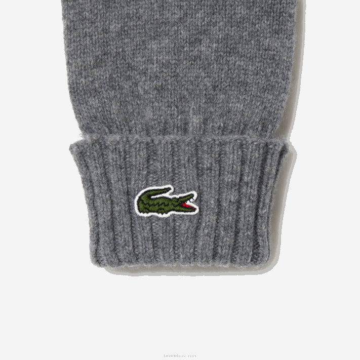 Lacoste luvas de jérsei de lã homens ano chine cinza 88BL2337 - Image 2