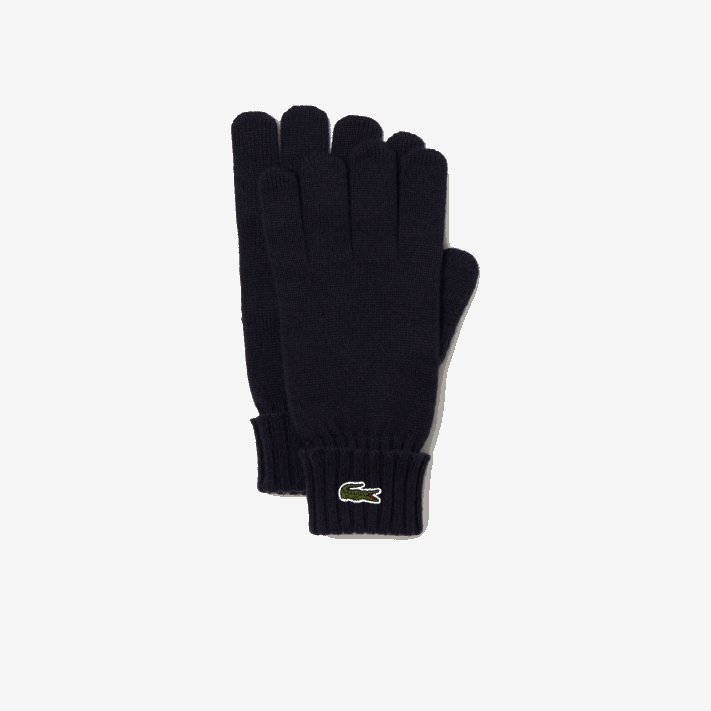 Lacoste luvas de jérsei de lã homens azul marinho 166 88BL2335 - Image 1