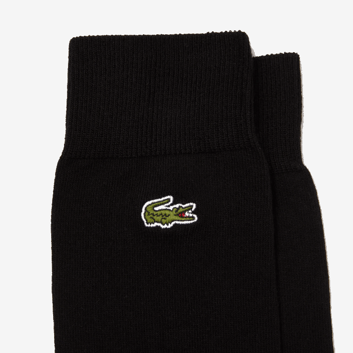 Lacoste meias de corte alto de mistura de algodão homens preto 031 88BL1659 - Image 2