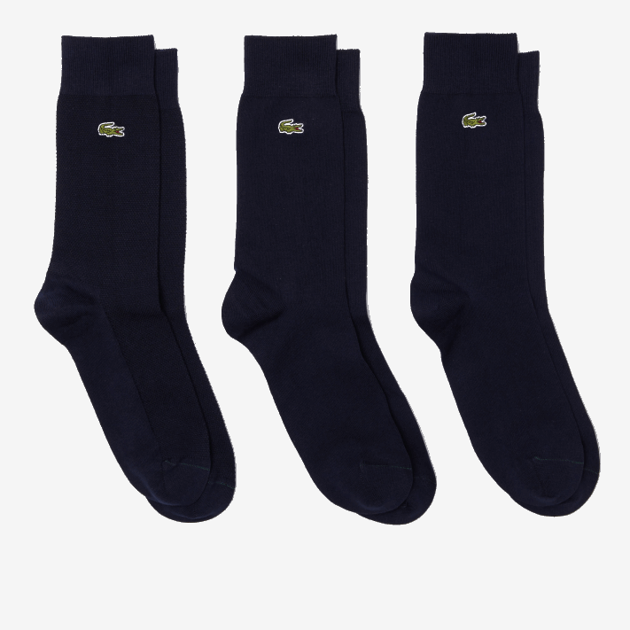 lacoste_meias_pique_de_corte_alto_de_algodao_pacote_com_3_homens_azul_marinho_166_88bl1666.png Lacoste meias piqué de corte alto de algodão pacote com 3 homens azul marinho 166 88BL1666 - Image 1