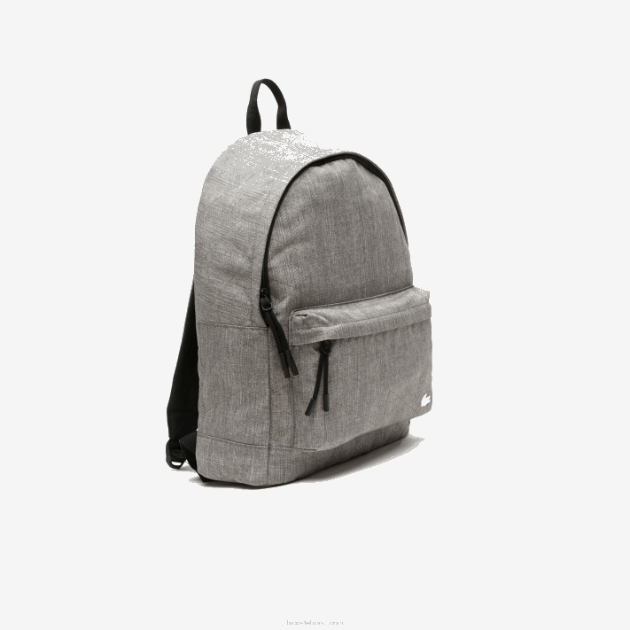 Lacoste mochila com estampa monograma refletiva homens monograma gris chine l23 88BL2073 - Image 3
