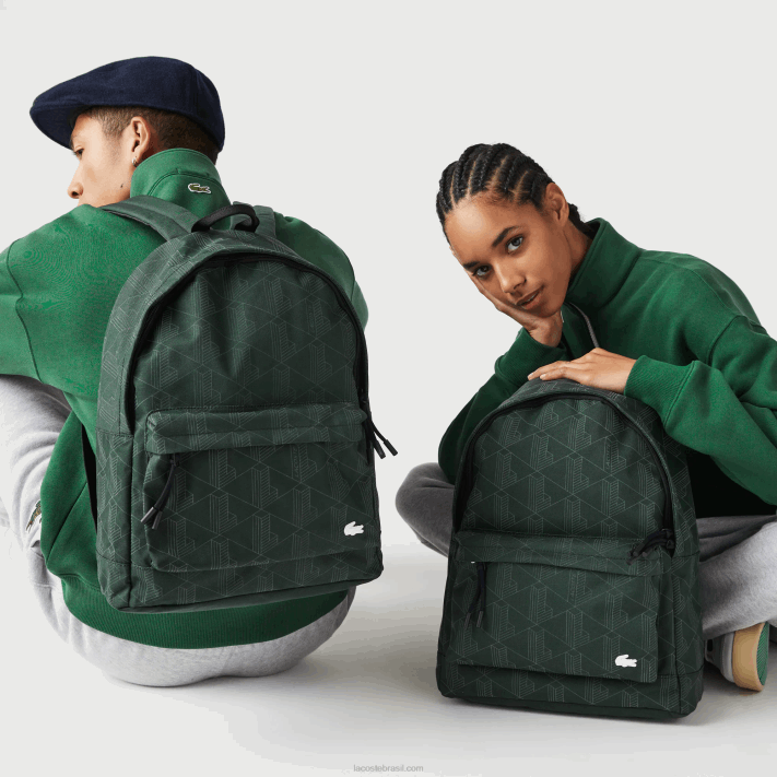 Lacoste mochila com estampa monograma refletiva homens monograma sinopla l22 88BL2072 - Image 2