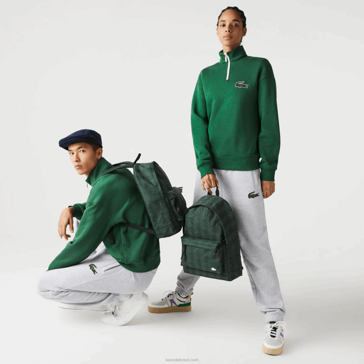 Lacoste mochila com estampa monograma refletiva homens monograma sinopla l22 88BL2072 - Image 1