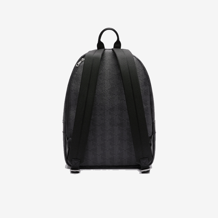 Lacoste mochila de lona com monograma the blend homens monograma noir gris h45 88BL2058 - Image 4