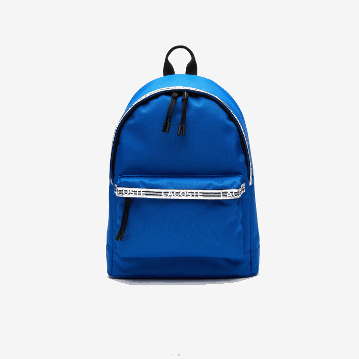 Lacoste mochila neocroc com alças de logotipo com zíper homens royaume noir blanc l77 88BL2137 - Image 1