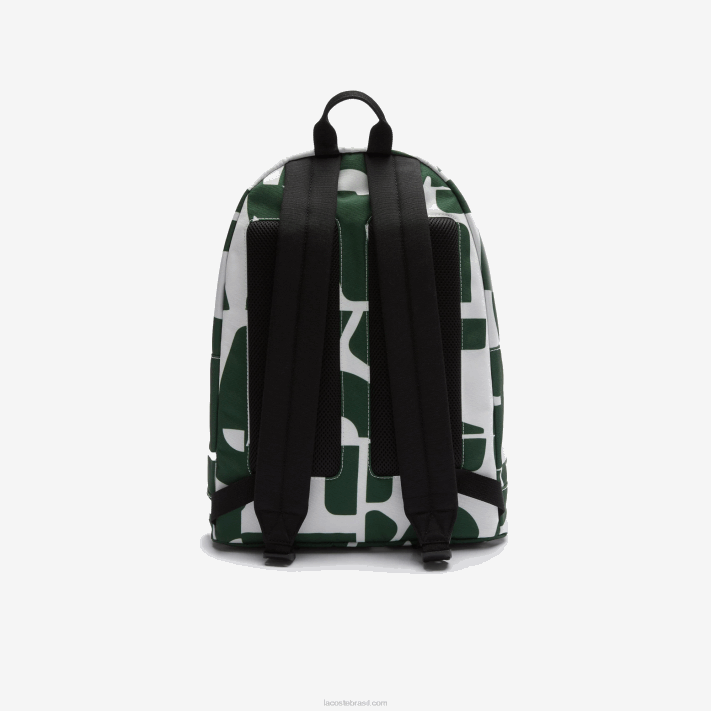Lacoste mochila neocroc de canvas desestruturada com assinatura homens estampa croco carre j42 88BL2045 - Image 2