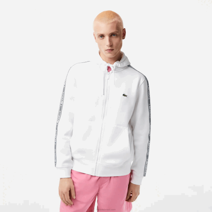 lacoste_moletom_classico_com_ziper_e_listras_da_marca_homens_branco_001_88bl12.png Lacoste moletom clássico com zíper e listras da marca homens branco 001 88BL12 - Image 1