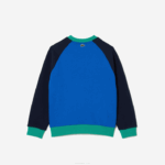 Lacoste moletom color block de marca Rapazes azul marinho verde 7w2 88BL3194 - Image 5