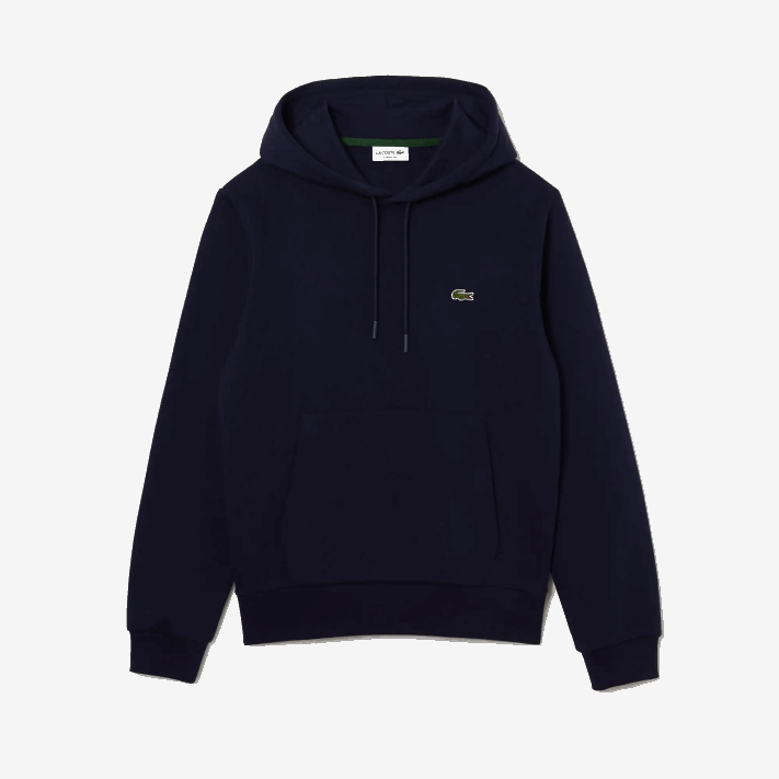 Lacoste moletom com capuz de algodão orgânico homens azul marinho 166 88BL264 - Image 1