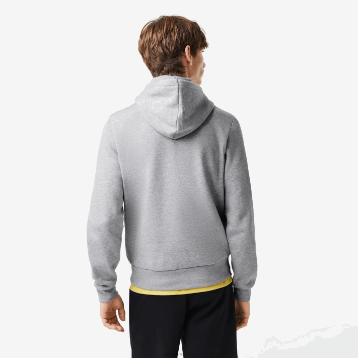 Lacoste moletom com capuz de algodão orgânico homens chine cinza cca 88BL288 - Image 3