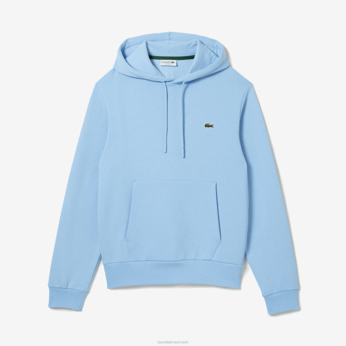 Lacoste moletom com capuz de algodão orgânico homens hbp azul 88BL267 - Image 4